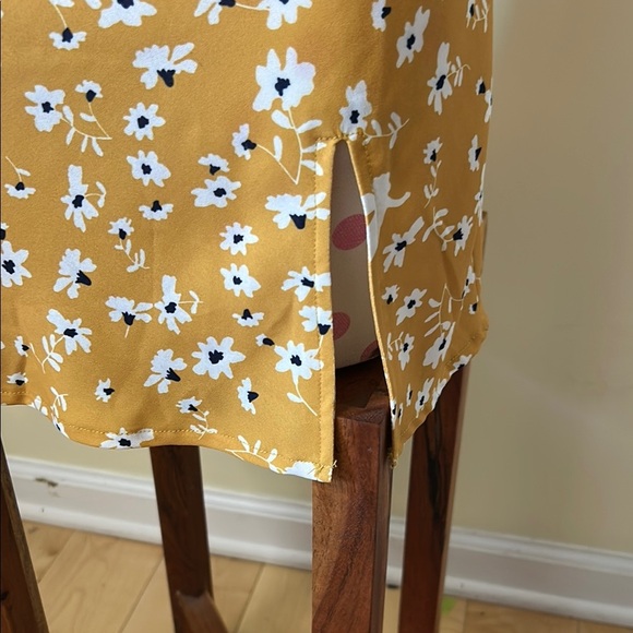 Princess Polly Dawson Slip Mini Dress Mustard Floral Dress - Picture 5 of 12